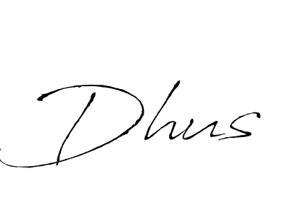 Design your own signature with our free online signature maker. With this signature software, you can create a handwritten (Antro_Vectra) signature for name Dhus. Dhus signature style 6 images and pictures png