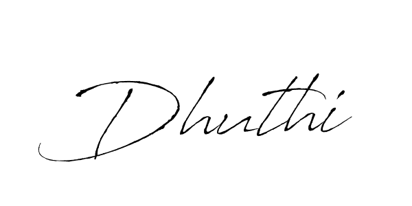 Design your own signature with our free online signature maker. With this signature software, you can create a handwritten (Antro_Vectra) signature for name Dhuthi. Dhuthi signature style 6 images and pictures png
