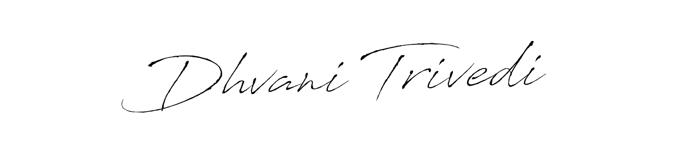 How to make Dhvani Trivedi name signature. Use Antro_Vectra style for creating short signs online. This is the latest handwritten sign. Dhvani Trivedi signature style 6 images and pictures png