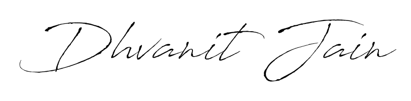 The Antro_Vectra font transforms the name Dhvanit Jain into an executive sign with sharp precision and distinguished character. Dhvanit Jain signature style 6 images and pictures png
