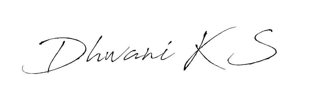The best way (Antro_Vectra) to make a short signature is to pick only two or three words in your name. The name Dhwani K S include a total of six letters. For converting this name. Dhwani K S signature style 6 images and pictures png