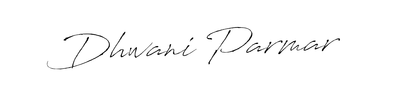 How to make Dhwani Parmar name signature. Use Antro_Vectra style for creating short signs online. This is the latest handwritten sign. Dhwani Parmar signature style 6 images and pictures png
