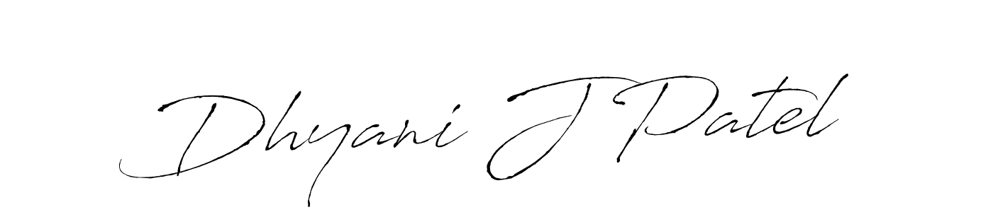 Create a beautiful signature design for name Dhyani J Patel. With this signature (Antro_Vectra) fonts, you can make a handwritten signature for free. Dhyani J Patel signature style 6 images and pictures png