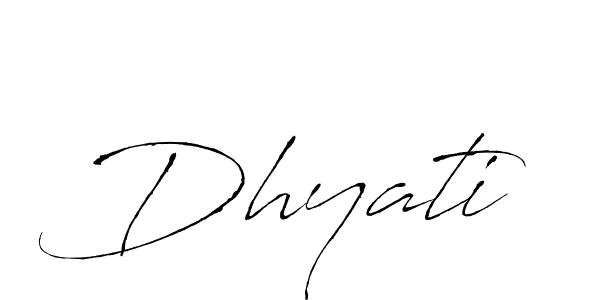 Create a beautiful signature design for name Dhyati. With this signature (Antro_Vectra) fonts, you can make a handwritten signature for free. Dhyati signature style 6 images and pictures png