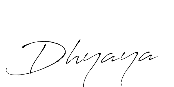 Design your own signature with our free online signature maker. With this signature software, you can create a handwritten (Antro_Vectra) signature for name Dhyaya. Dhyaya signature style 6 images and pictures png