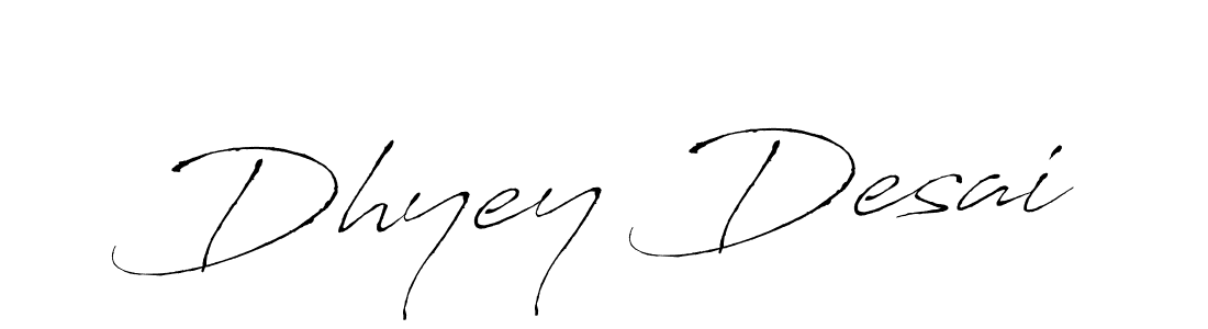 The best way (Antro_Vectra) to make a short signature is to pick only two or three words in your name. The name Dhyey Desai include a total of six letters. For converting this name. Dhyey Desai signature style 6 images and pictures png