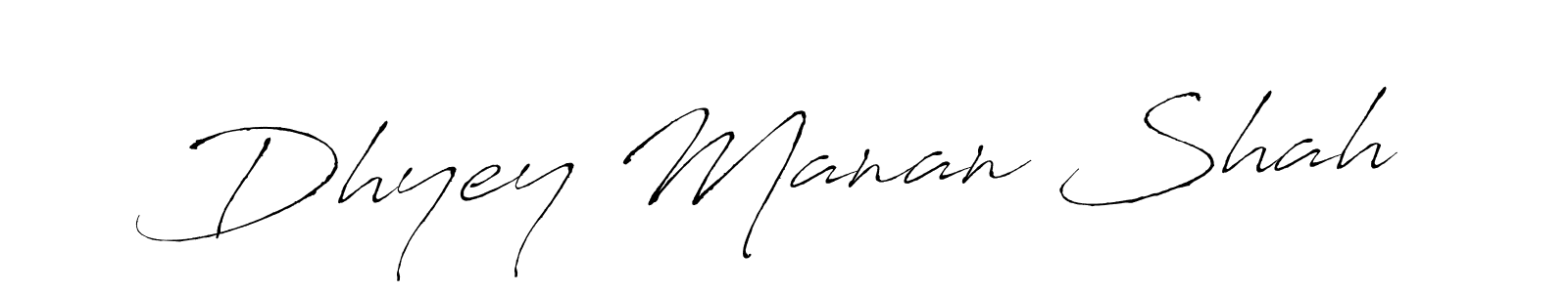 Dhyey Manan Shah stylish signature style. Best Handwritten Sign (Antro_Vectra) for my name. Handwritten Signature Collection Ideas for my name Dhyey Manan Shah. Dhyey Manan Shah signature style 6 images and pictures png