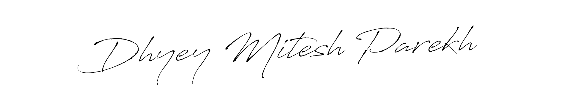 Make a beautiful signature design for name Dhyey Mitesh Parekh. With this signature (Antro_Vectra) style, you can create a handwritten signature for free. Dhyey Mitesh Parekh signature style 6 images and pictures png