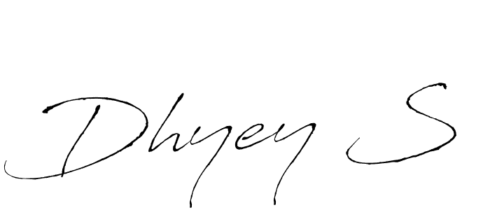 This is the best signature style for the Dhyey S name. Also you like these signature font (Antro_Vectra). Mix name signature. Dhyey S signature style 6 images and pictures png