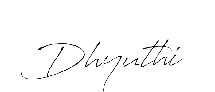 Dhyuthi stylish signature style. Best Handwritten Sign (Antro_Vectra) for my name. Handwritten Signature Collection Ideas for my name Dhyuthi. Dhyuthi signature style 6 images and pictures png