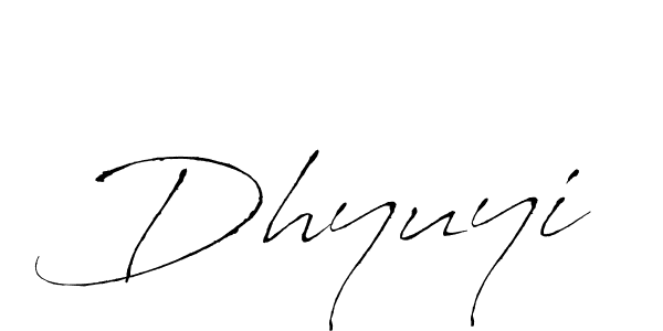 Make a beautiful signature design for name Dhyuyi. With this signature (Antro_Vectra) style, you can create a handwritten signature for free. Dhyuyi signature style 6 images and pictures png
