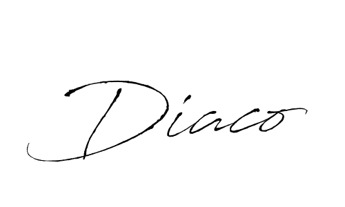 Make a beautiful signature design for name Diaco. With this signature (Antro_Vectra) style, you can create a handwritten signature for free. Diaco signature style 6 images and pictures png