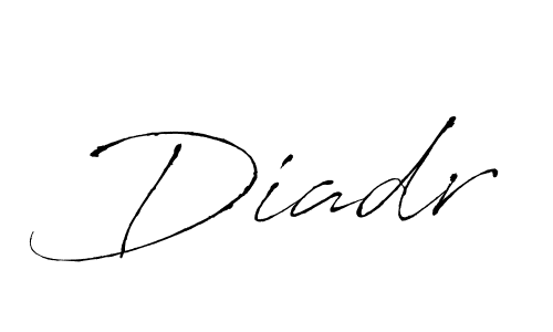 Design your own signature with our free online signature maker. With this signature software, you can create a handwritten (Antro_Vectra) signature for name Diadr. Diadr signature style 6 images and pictures png