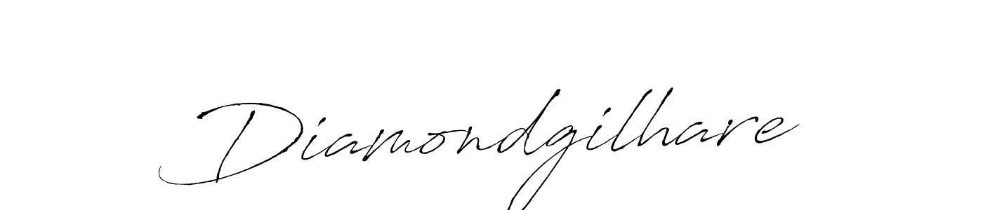 Design your own signature with our free online signature maker. With this signature software, you can create a handwritten (Antro_Vectra) signature for name Diamondgilhare. Diamondgilhare signature style 6 images and pictures png