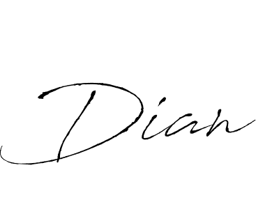 Create a beautiful signature design for name Dian. With this signature (Antro_Vectra) fonts, you can make a handwritten signature for free. Dian signature style 6 images and pictures png