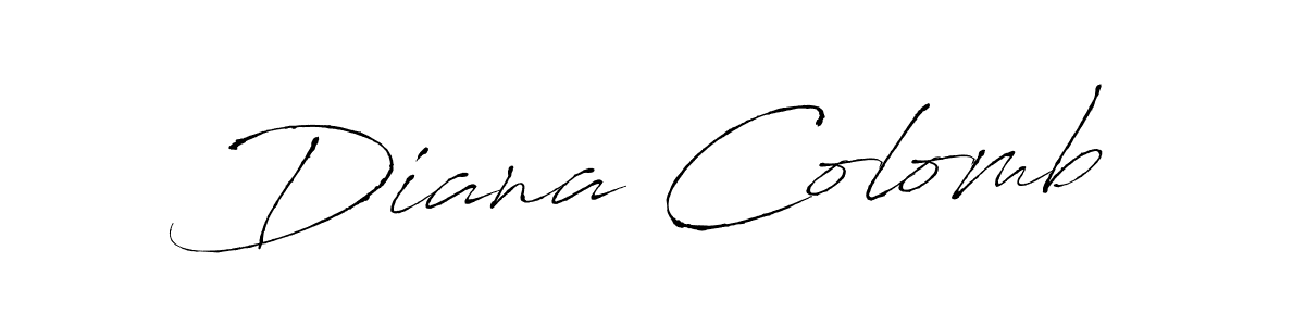 Diana Colomb stylish signature style. Best Handwritten Sign (Antro_Vectra) for my name. Handwritten Signature Collection Ideas for my name Diana Colomb. Diana Colomb signature style 6 images and pictures png
