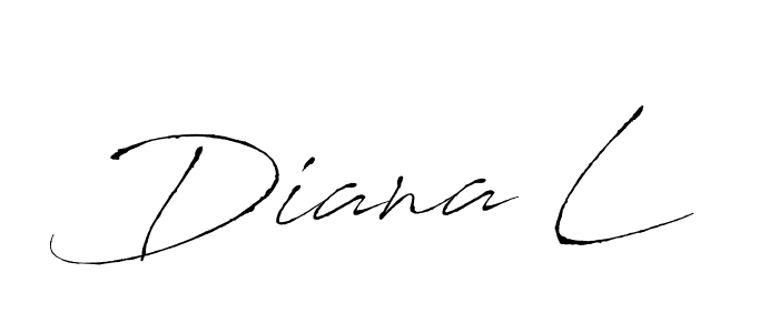 Use a signature maker to create a handwritten signature online. With this signature software, you can design (Antro_Vectra) your own signature for name Diana L. Diana L signature style 6 images and pictures png