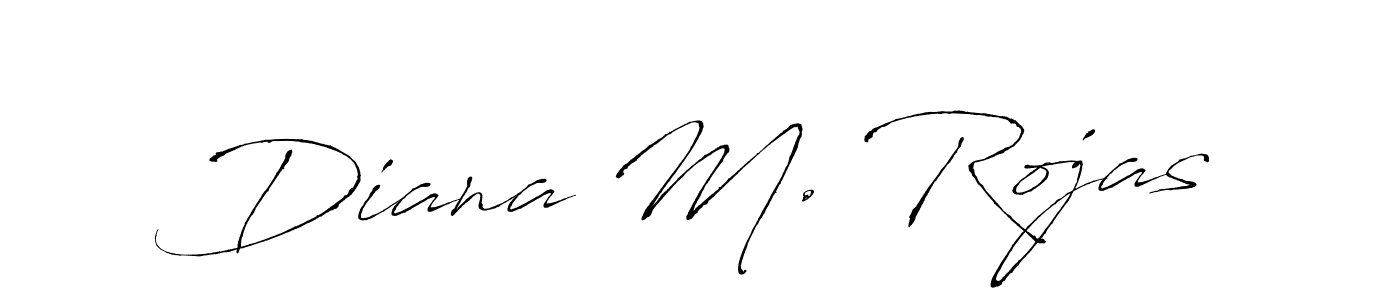 How to make Diana M. Rojas name signature. Use Antro_Vectra style for creating short signs online. This is the latest handwritten sign. Diana M. Rojas signature style 6 images and pictures png