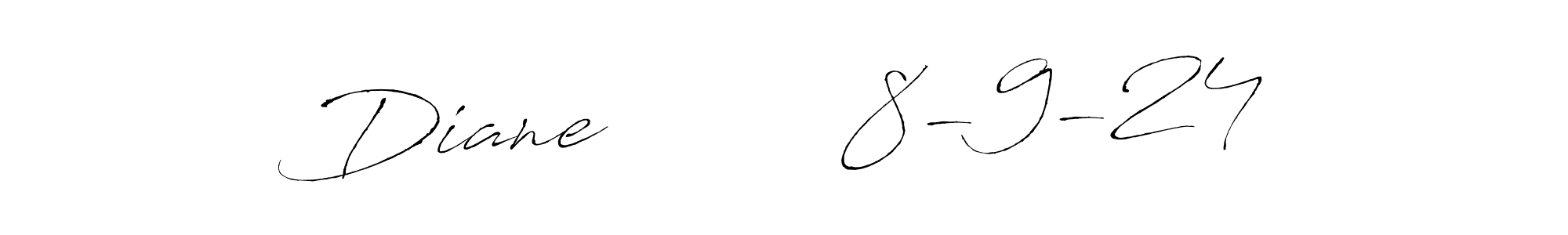 Design your own signature with our free online signature maker. With this signature software, you can create a handwritten (Antro_Vectra) signature for name Diane         8-9-24. Diane         8-9-24 signature style 6 images and pictures png