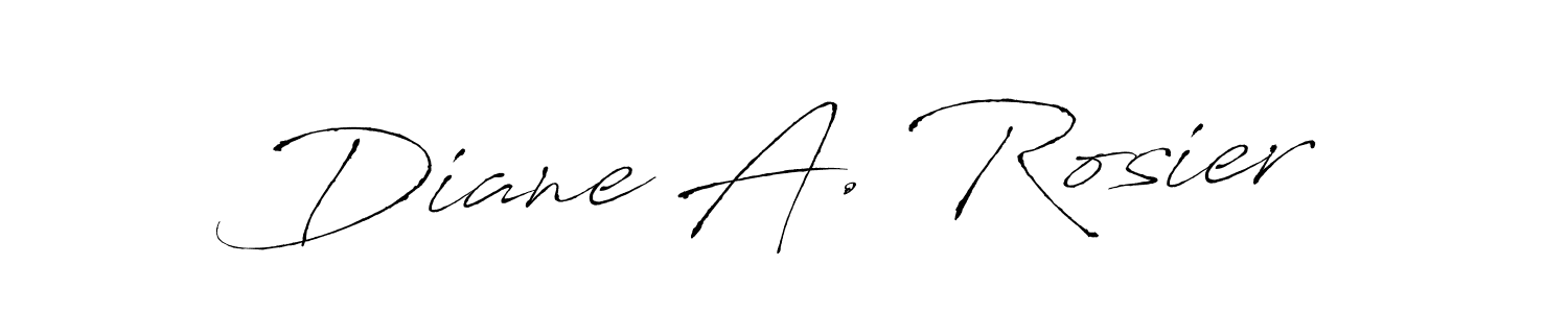 Create a beautiful signature design for name Diane A. Rosier. With this signature (Antro_Vectra) fonts, you can make a handwritten signature for free. Diane A. Rosier signature style 6 images and pictures png