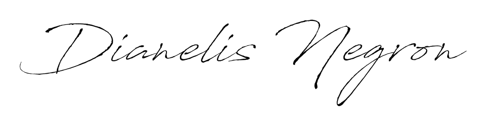 A timeless handwritten aesthetic for Dianelis Negron. The Antro_Vectra font gives your signature a handcrafted feel with natural curves. Dianelis Negron signature style 6 images and pictures png