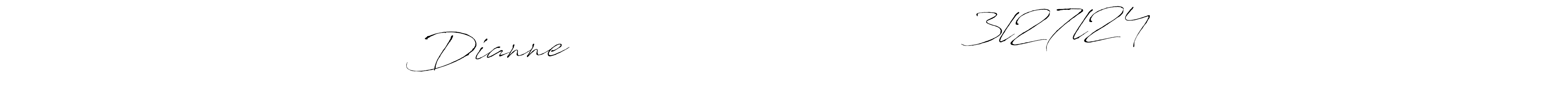 Antro_Vectra is a professional signature style that is perfect for those who want to add a touch of class to their signature. It is also a great choice for those who want to make their signature more unique. Get Dianne                                 3l27l24 name to fancy signature for free. Dianne                                 3l27l24 signature style 6 images and pictures png