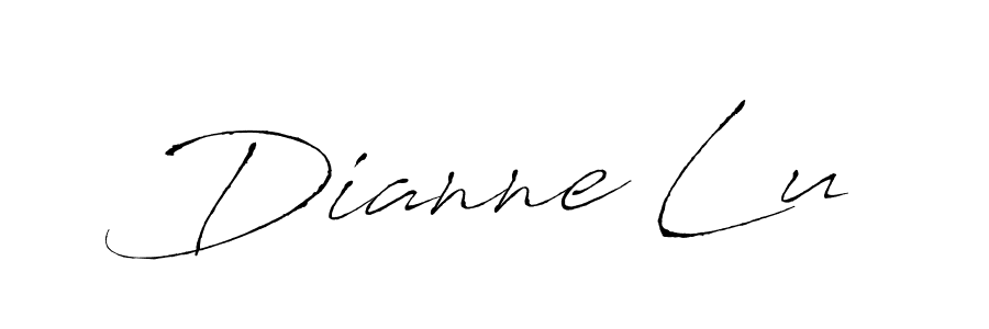 Antro_Vectra is a professional signature style that is perfect for those who want to add a touch of class to their signature. It is also a great choice for those who want to make their signature more unique. Get Dianne Lu name to fancy signature for free. Dianne Lu signature style 6 images and pictures png