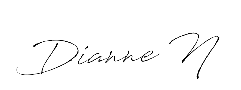 Make a short Dianne N signature style. Manage your documents anywhere anytime using Antro_Vectra. Create and add eSignatures, submit forms, share and send files easily. Dianne N signature style 6 images and pictures png