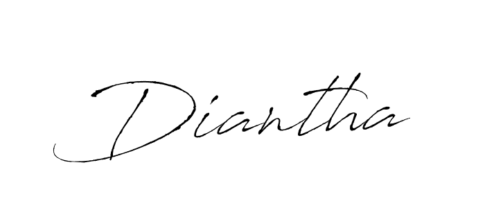 Design your own signature with our free online signature maker. With this signature software, you can create a handwritten (Antro_Vectra) signature for name Diantha. Diantha signature style 6 images and pictures png