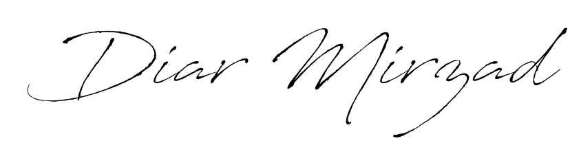 Create your official email sign-off with Diar Mirzad name in Antro_Vectra style. Crisp, clean, and perfectly legible across all screens. Diar Mirzad signature style 6 images and pictures png