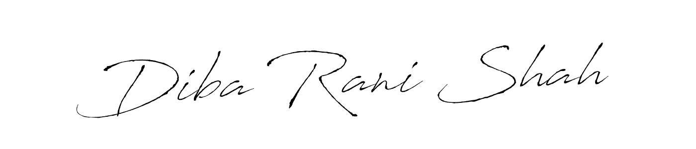Design your own signature with our free online signature maker. With this signature software, you can create a handwritten (Antro_Vectra) signature for name Diba Rani Shah. Diba Rani Shah signature style 6 images and pictures png