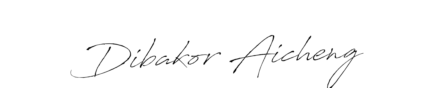 Make a beautiful signature design for name Dibakor Aicheng. With this signature (Antro_Vectra) style, you can create a handwritten signature for free. Dibakor Aicheng signature style 6 images and pictures png
