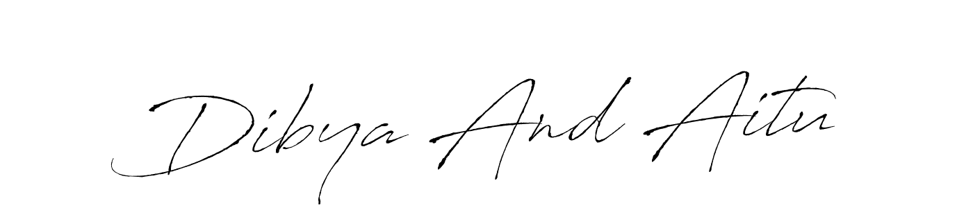 Use a signature maker to create a handwritten signature online. With this signature software, you can design (Antro_Vectra) your own signature for name Dibya And Aitu. Dibya And Aitu signature style 6 images and pictures png