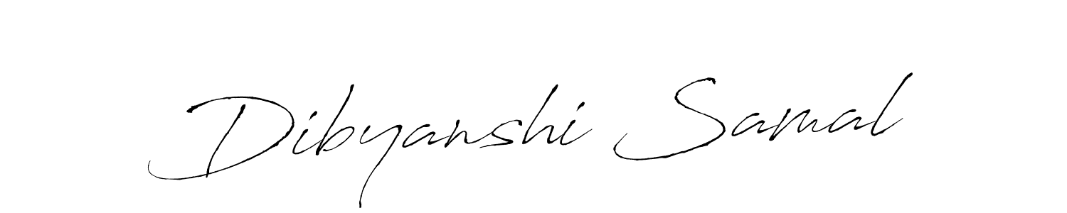 How to make Dibyanshi Samal name signature. Use Antro_Vectra style for creating short signs online. This is the latest handwritten sign. Dibyanshi Samal signature style 6 images and pictures png
