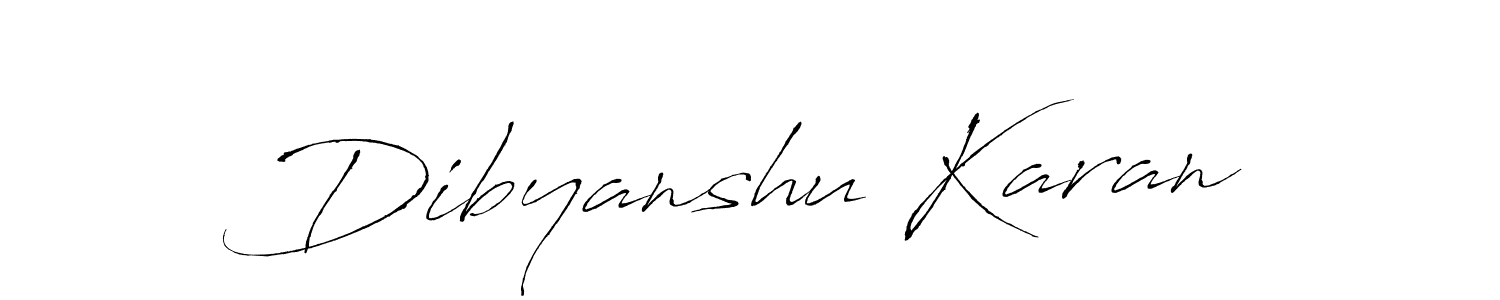 How to make Dibyanshu Karan signature? Antro_Vectra is a professional autograph style. Create handwritten signature for Dibyanshu Karan name. Dibyanshu Karan signature style 6 images and pictures png