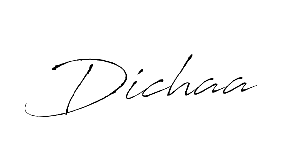 Antro_Vectra is a professional signature style that is perfect for those who want to add a touch of class to their signature. It is also a great choice for those who want to make their signature more unique. Get Dichaa name to fancy signature for free. Dichaa signature style 6 images and pictures png