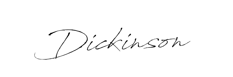 Make a beautiful signature design for name Dickinson. With this signature (Antro_Vectra) style, you can create a handwritten signature for free. Dickinson signature style 6 images and pictures png