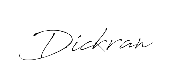 Make a beautiful signature design for name Dickran. With this signature (Antro_Vectra) style, you can create a handwritten signature for free. Dickran signature style 6 images and pictures png