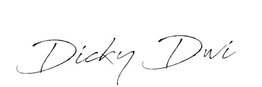 Design your own signature with our free online signature maker. With this signature software, you can create a handwritten (Antro_Vectra) signature for name Dicky Dwi. Dicky Dwi signature style 6 images and pictures png