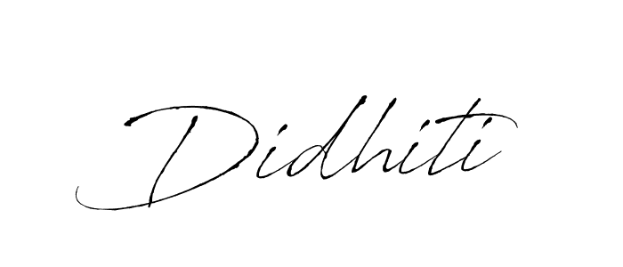 Use a signature maker to create a handwritten signature online. With this signature software, you can design (Antro_Vectra) your own signature for name Didhiti. Didhiti signature style 6 images and pictures png