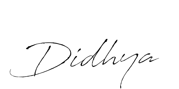 Design your own signature with our free online signature maker. With this signature software, you can create a handwritten (Antro_Vectra) signature for name Didhya. Didhya signature style 6 images and pictures png