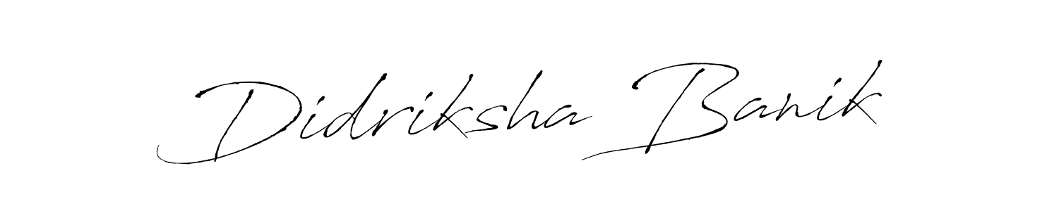 It looks lik you need a new signature style for name Didriksha Banik. Design unique handwritten (Antro_Vectra) signature with our free signature maker in just a few clicks. Didriksha Banik signature style 6 images and pictures png