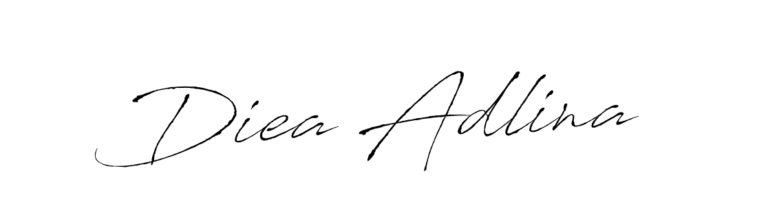 Diea Adlina stylish signature style. Best Handwritten Sign (Antro_Vectra) for my name. Handwritten Signature Collection Ideas for my name Diea Adlina. Diea Adlina signature style 6 images and pictures png