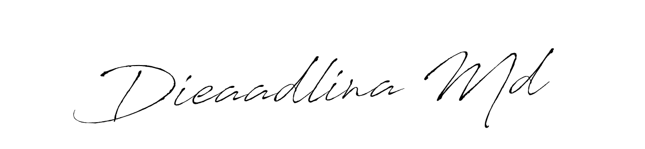 Design your own signature with our free online signature maker. With this signature software, you can create a handwritten (Antro_Vectra) signature for name Dieaadlina Md. Dieaadlina Md signature style 6 images and pictures png