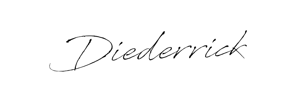 Use a signature maker to create a handwritten signature online. With this signature software, you can design (Antro_Vectra) your own signature for name Diederrick. Diederrick signature style 6 images and pictures png