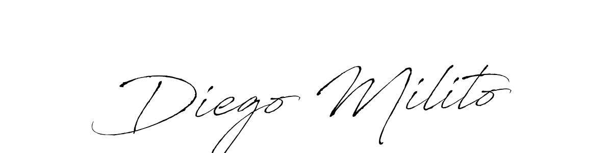 if you are searching for the best signature style for your name Diego Milito. so please give up your signature search. here we have designed multiple signature styles  using Antro_Vectra. Diego Milito signature style 6 images and pictures png
