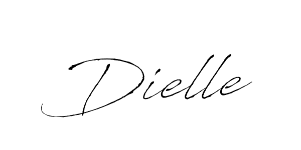 Make a beautiful signature design for name Dielle. With this signature (Antro_Vectra) style, you can create a handwritten signature for free. Dielle signature style 6 images and pictures png
