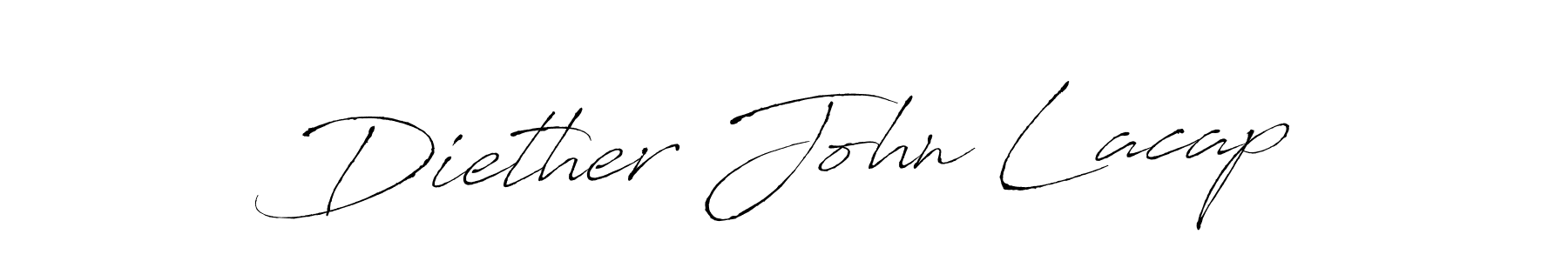 Also we have Diether John Lacap name is the best signature style. Create professional handwritten signature collection using Antro_Vectra autograph style. Diether John Lacap signature style 6 images and pictures png