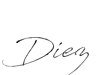 Diez stylish signature style. Best Handwritten Sign (Antro_Vectra) for my name. Handwritten Signature Collection Ideas for my name Diez. Diez signature style 6 images and pictures png