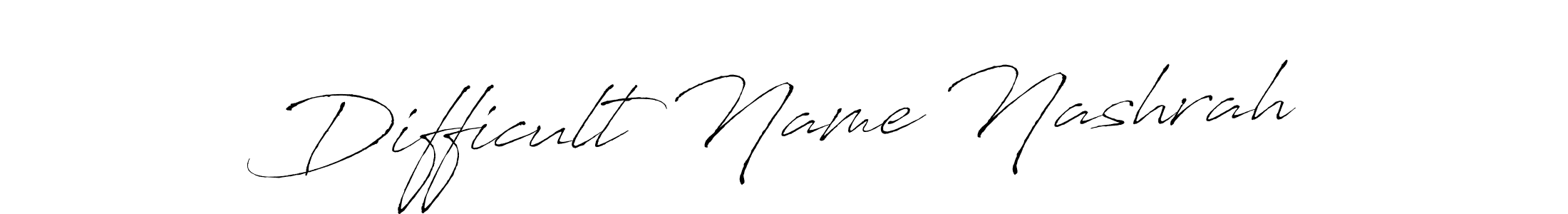 How to make Difficult Name Nashrah name signature. Use Antro_Vectra style for creating short signs online. This is the latest handwritten sign. Difficult Name Nashrah signature style 6 images and pictures png